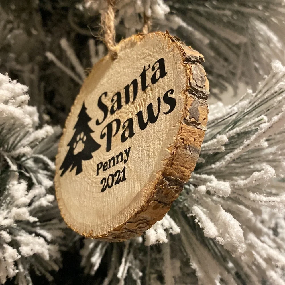 Personalized Santa Paws Ornament